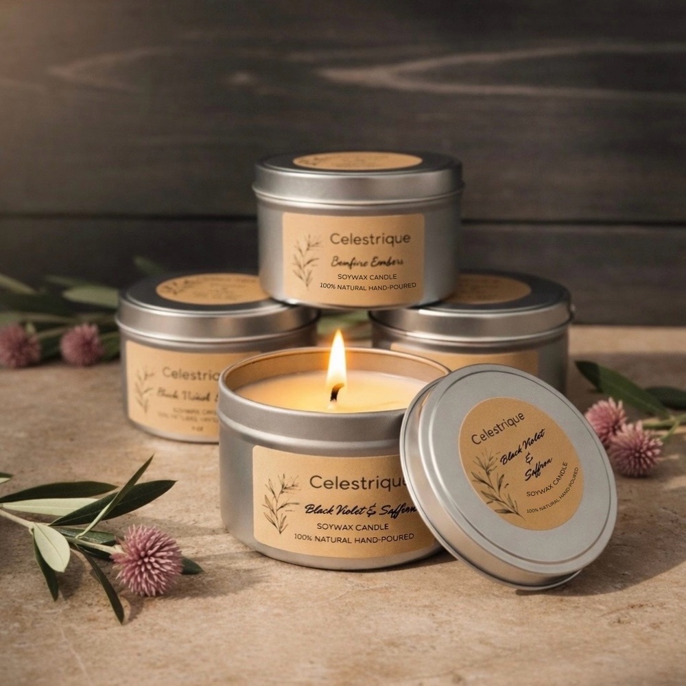 4 Oz. Scented 100% Natural Hand-poured Soy Wax Candles